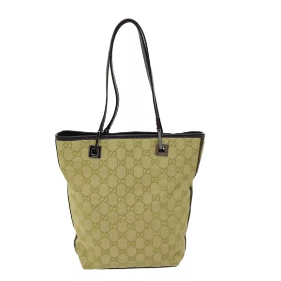 GUCCI GG Canvas Sherry Line Hand Bag Beige Brown - Picture 7 of 7